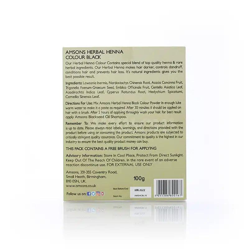 Black Henna Hair Colour 100g