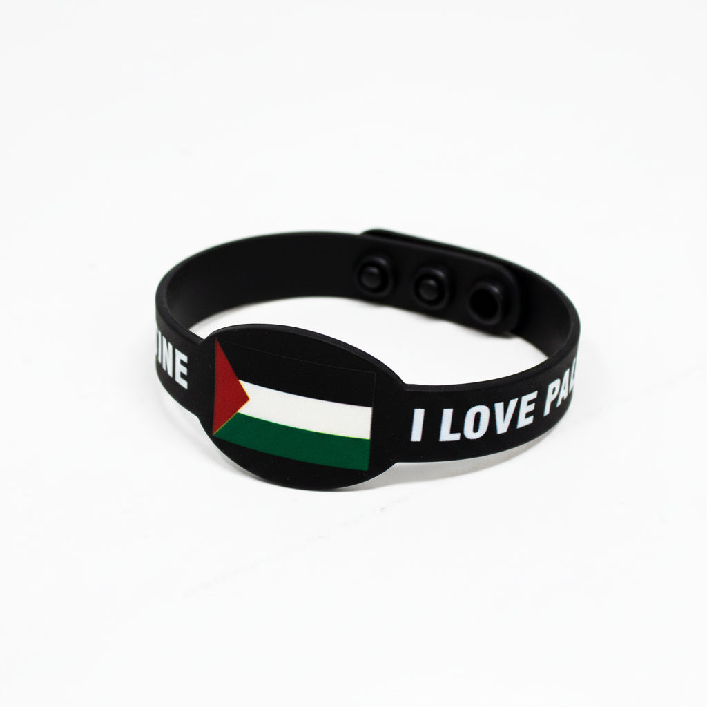 Palestine adjustable wristband Black