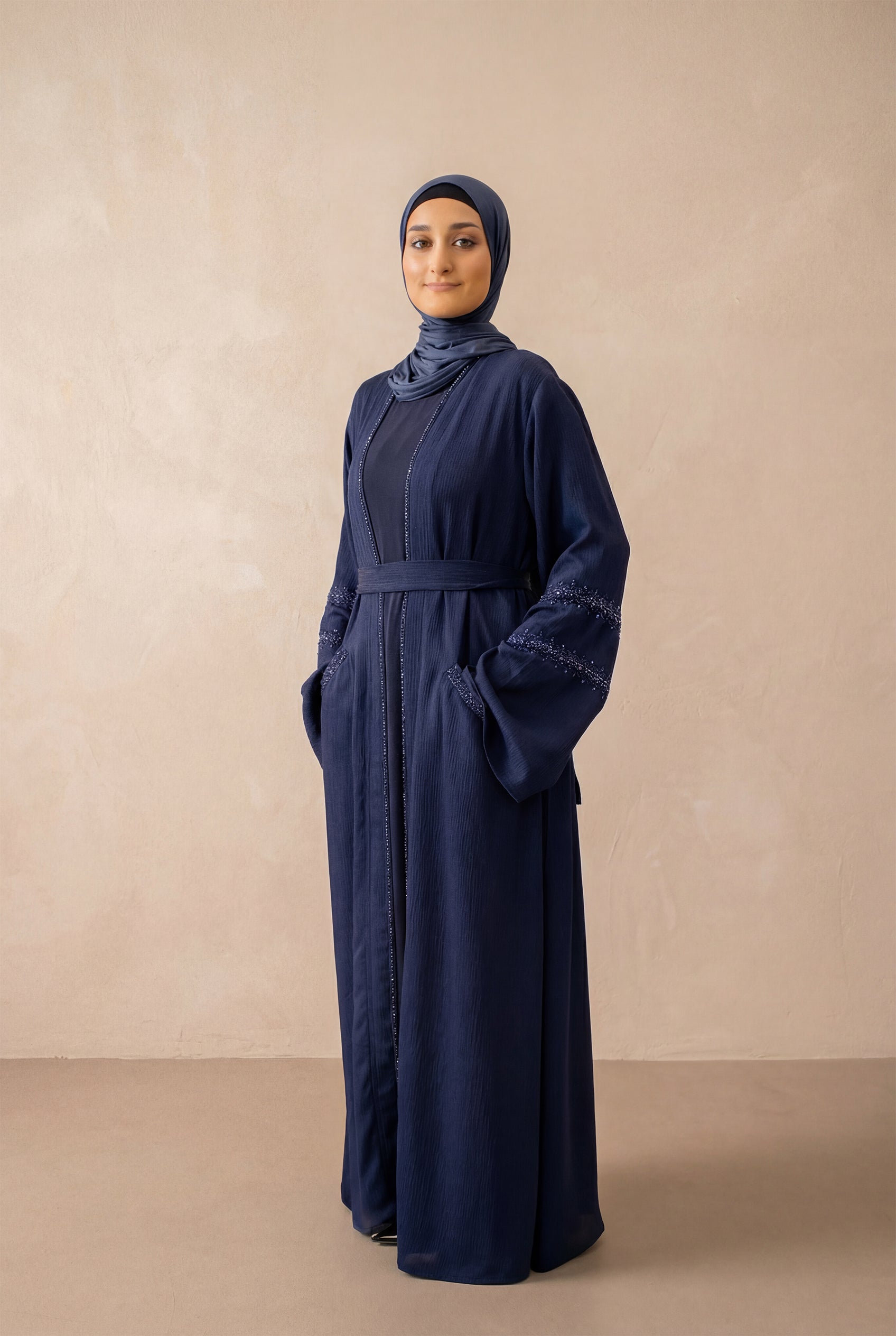 Beaded Weekend Kimono 6090 Navy