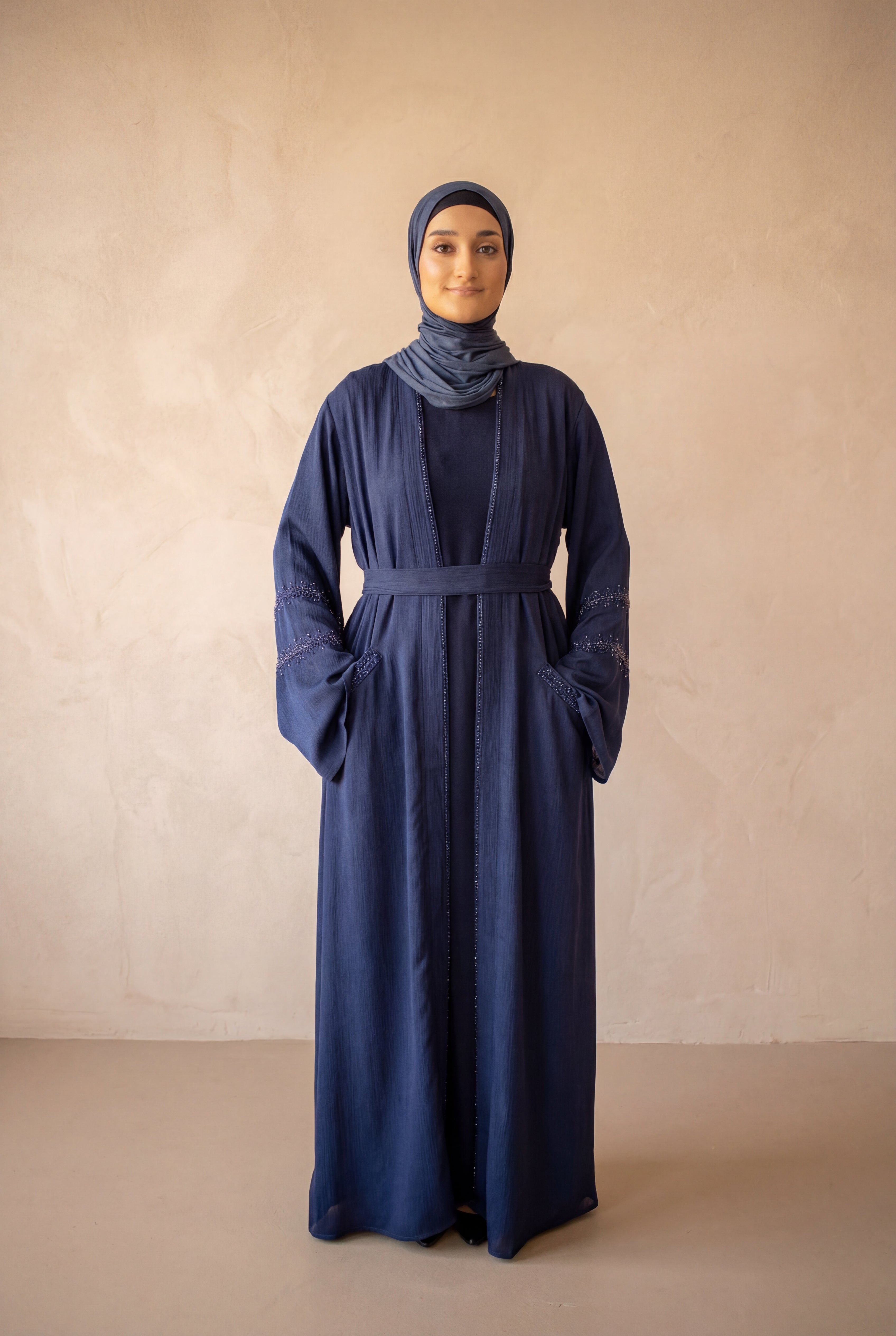 Beaded Weekend Kimono 6090 Navy