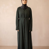 Royal Pearl Chiffon Kimono 6095 Bottle Green