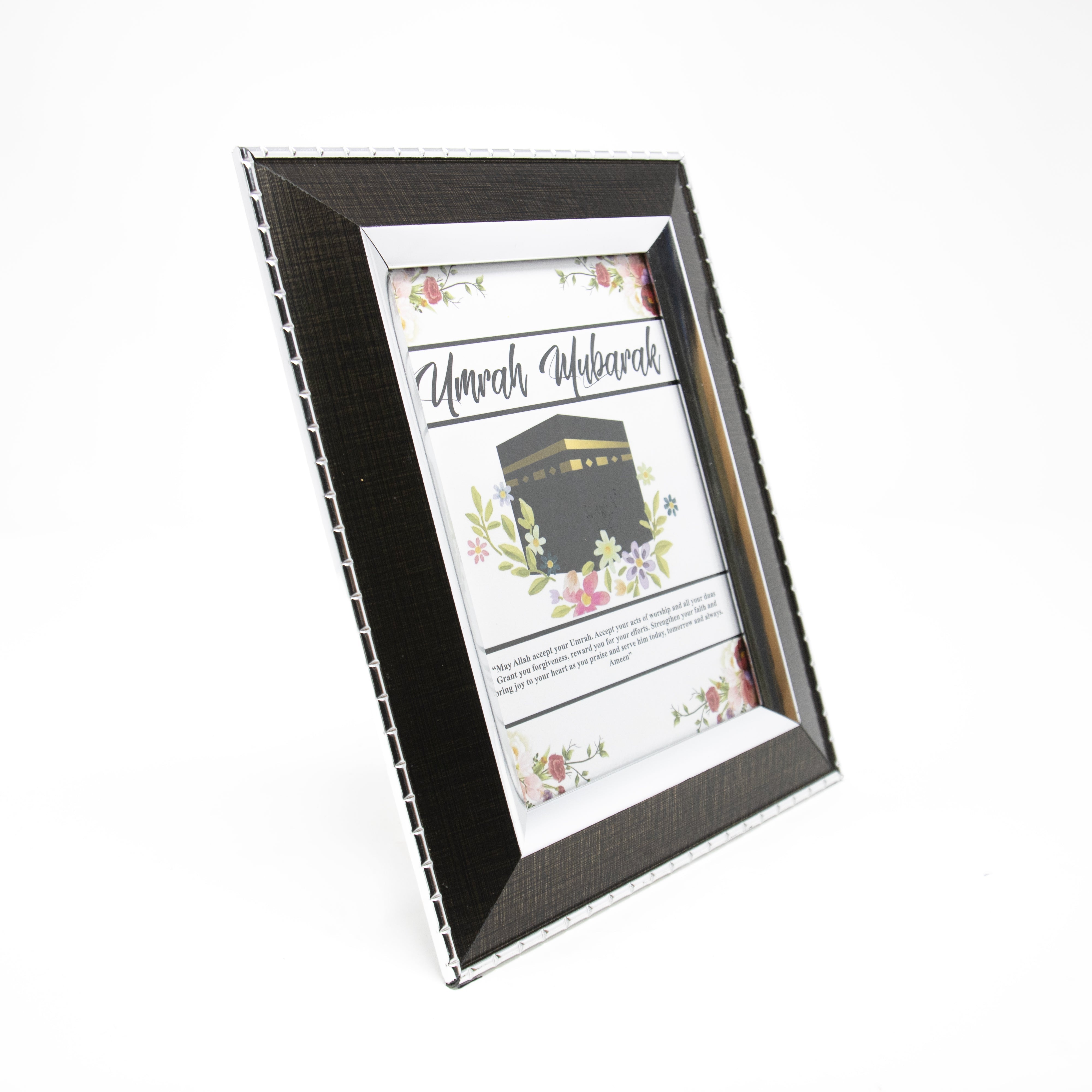 Umrah Mubarak Floral Kabah Gift Frame