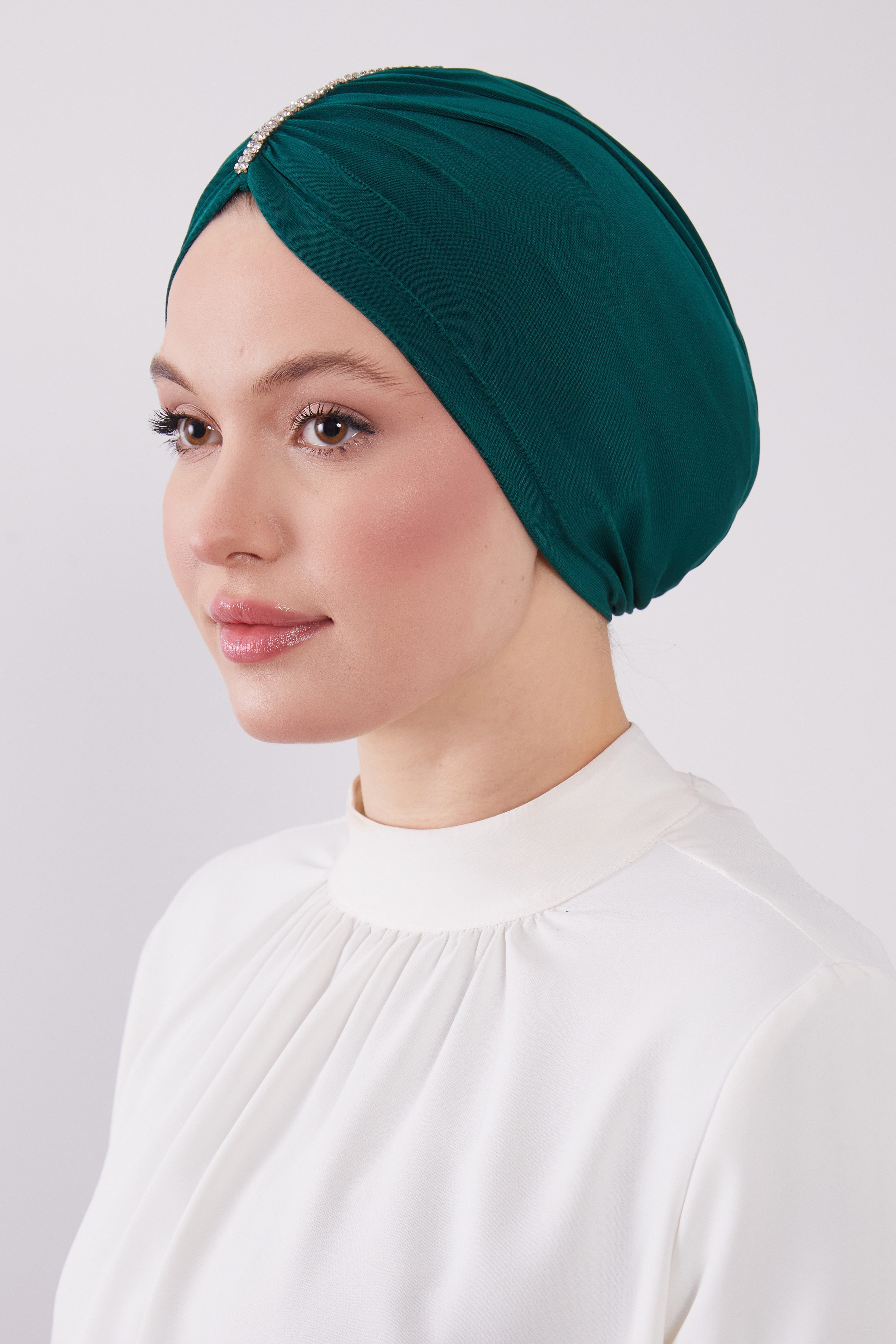 Party Turban Emerald Green Col 31