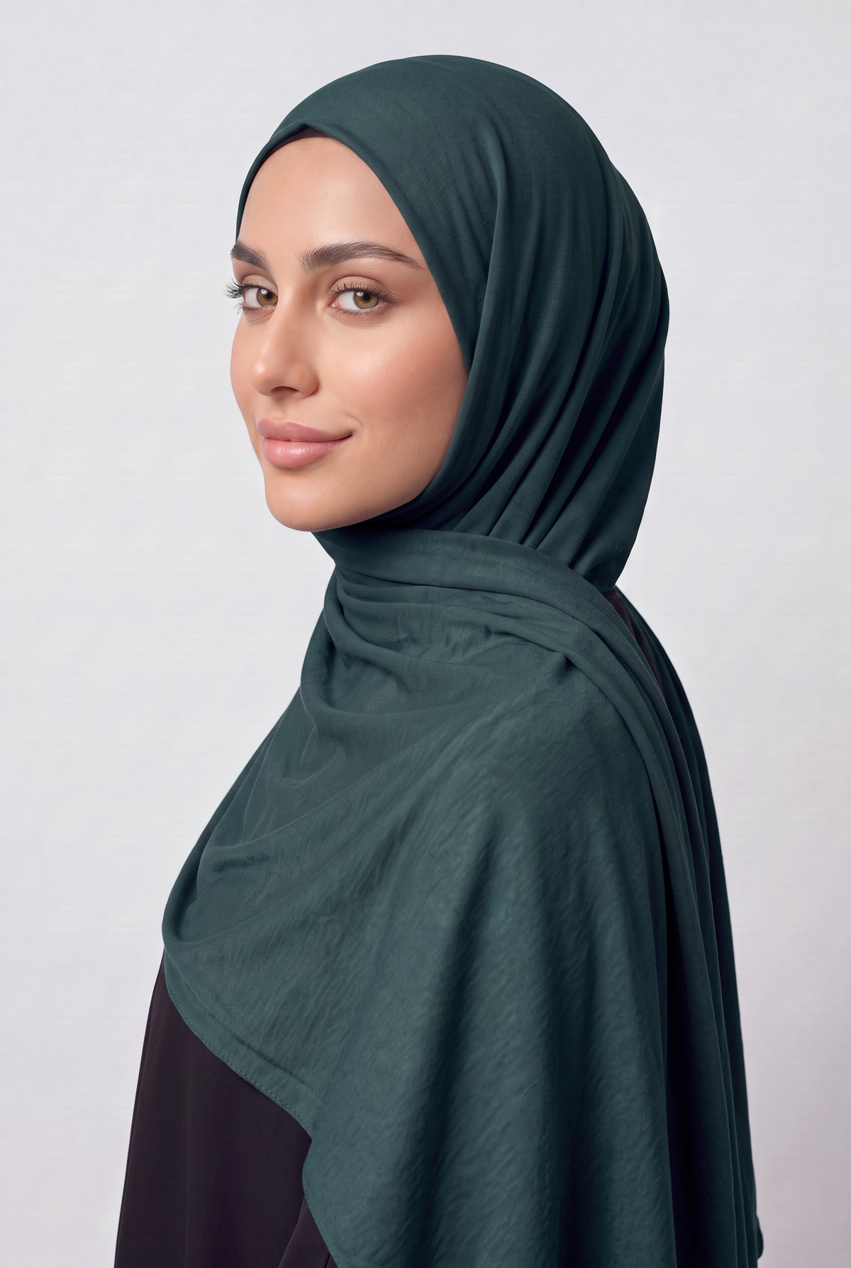 Elegant Jersey Hijab Teal Col 106