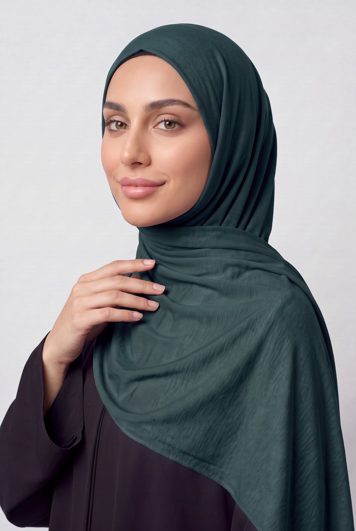 Elegant Jersey Hijab Teal Col 106