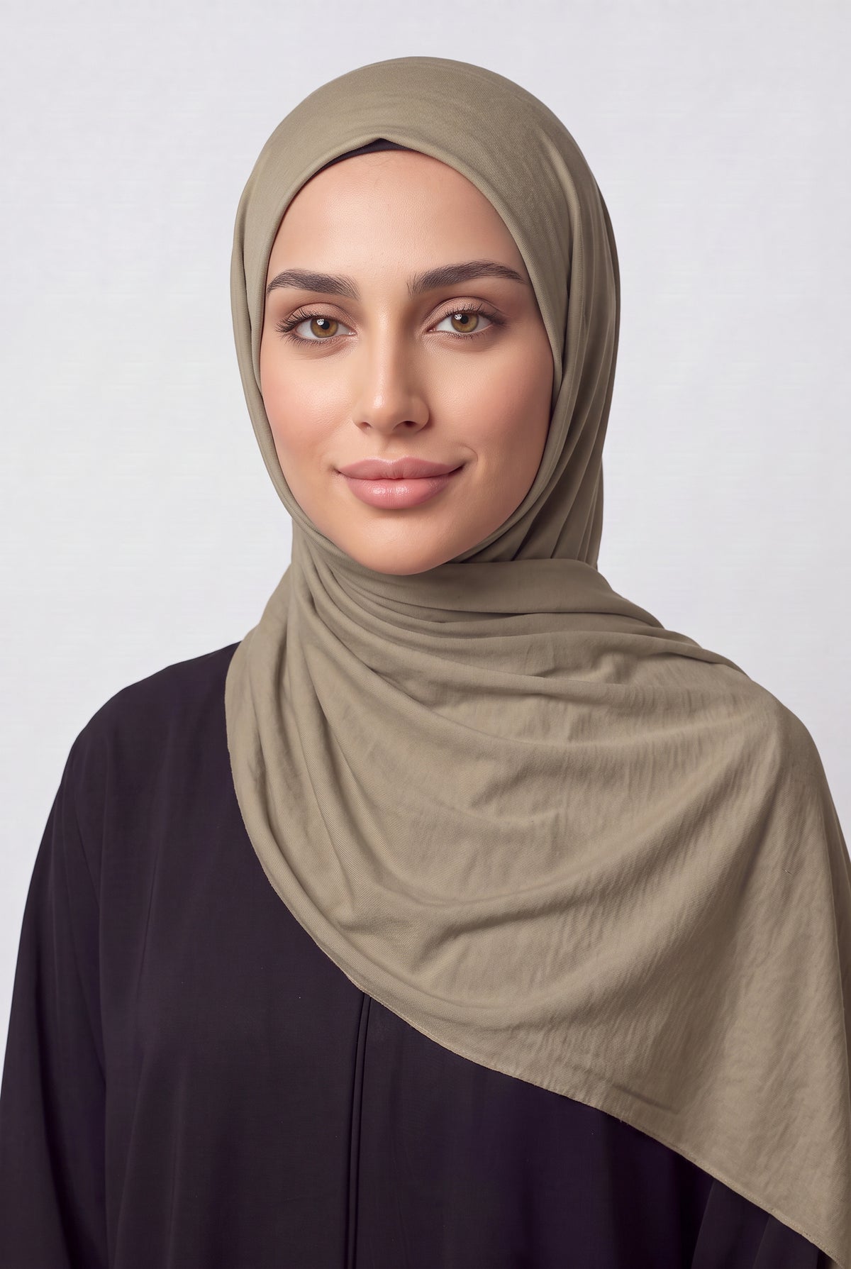 Elegant Jersey Hijab Mushroom Col 119
