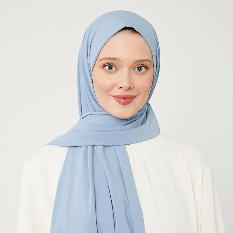 Jersey Hijab Light Blue