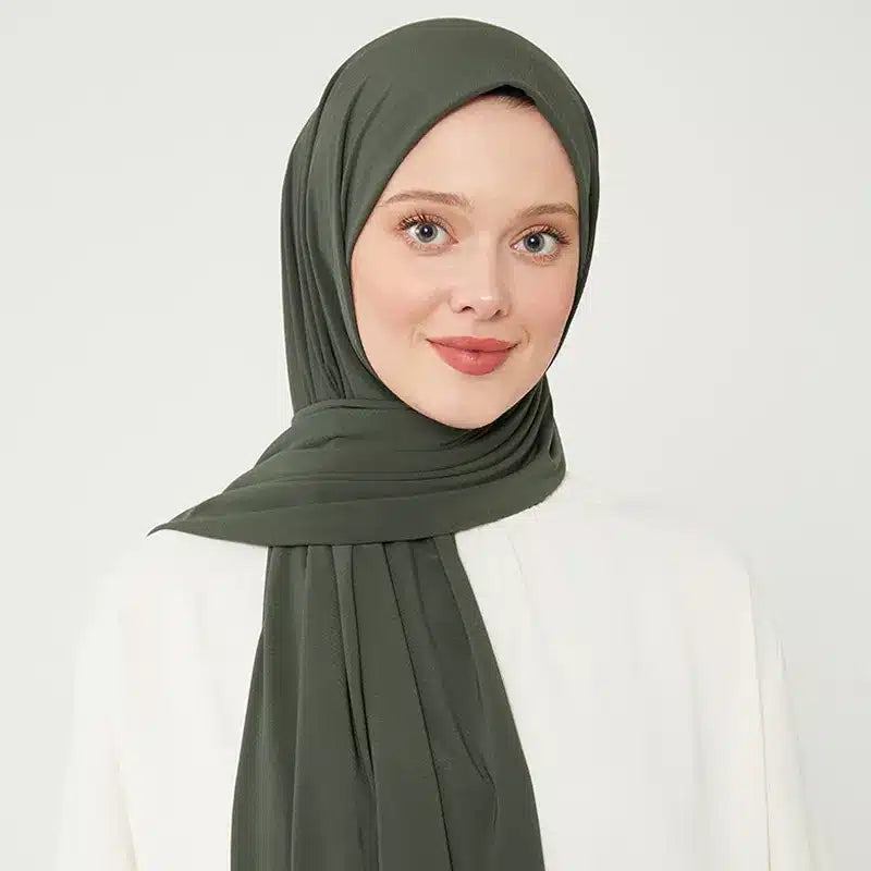 Jersey Hijab Pine Green