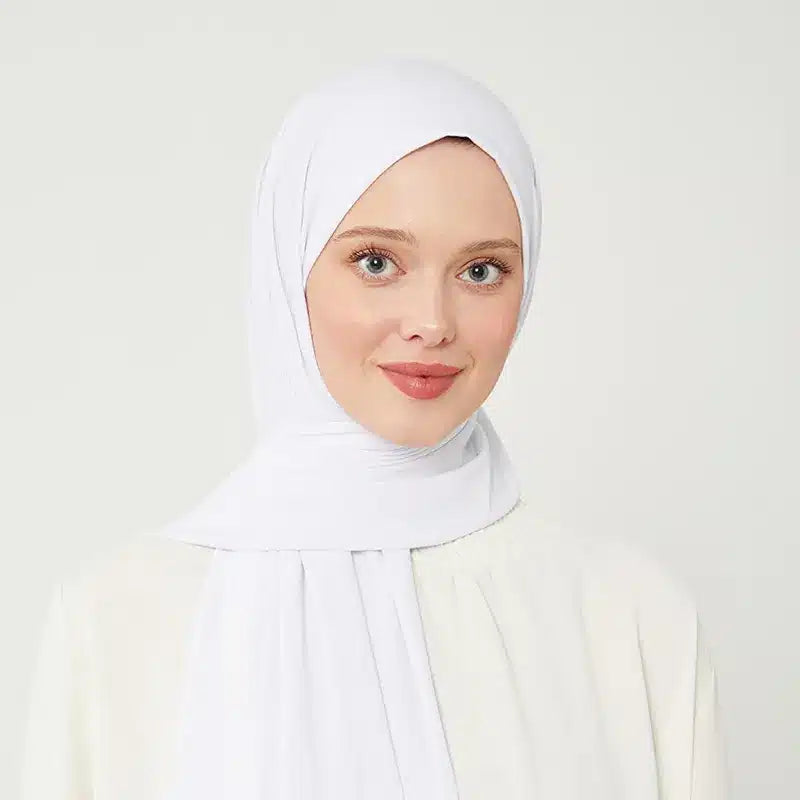 Jersey Hijab White