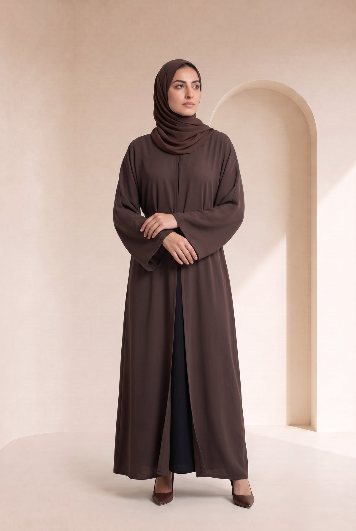 Belted Nida Kimono Chocolate Brown