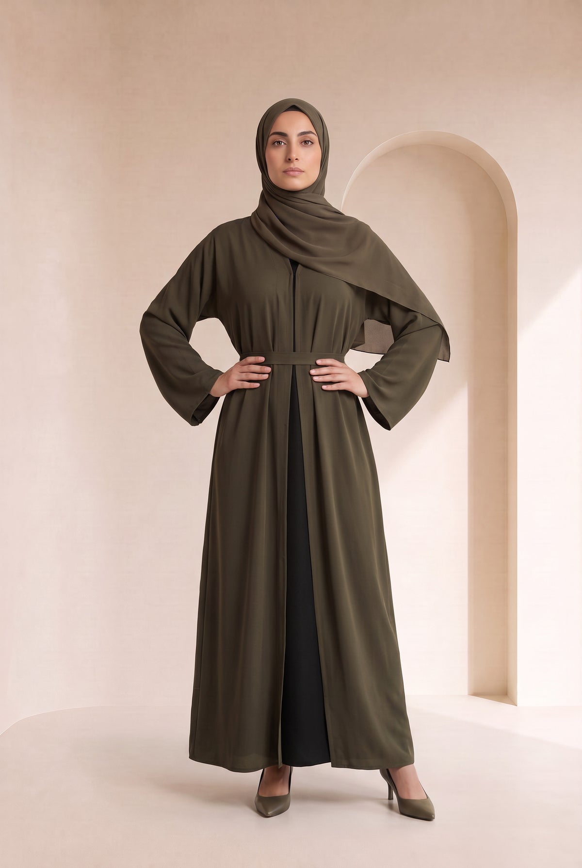 Belted Nida Kimono Olive