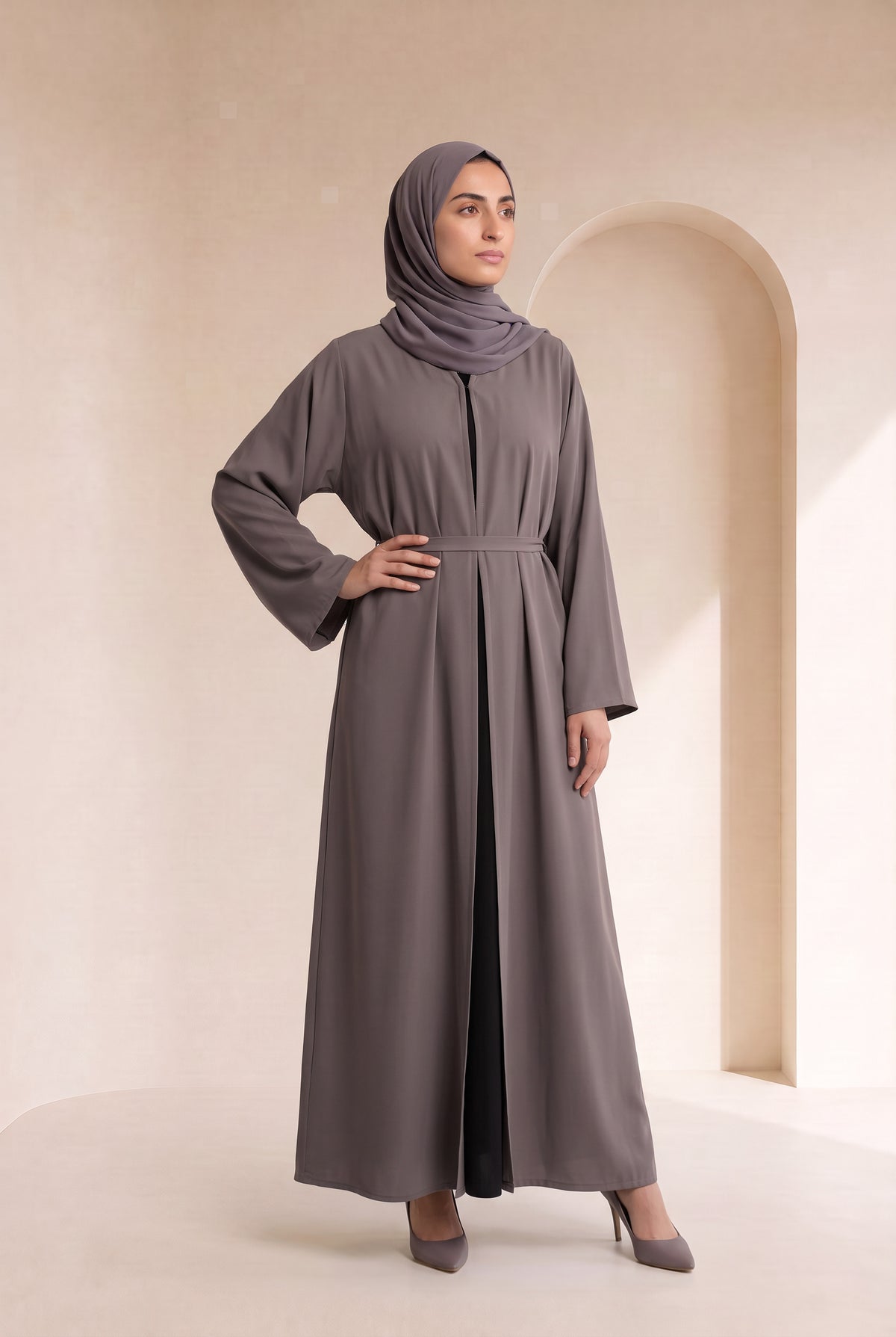 Belted Nida Kimono Grey
