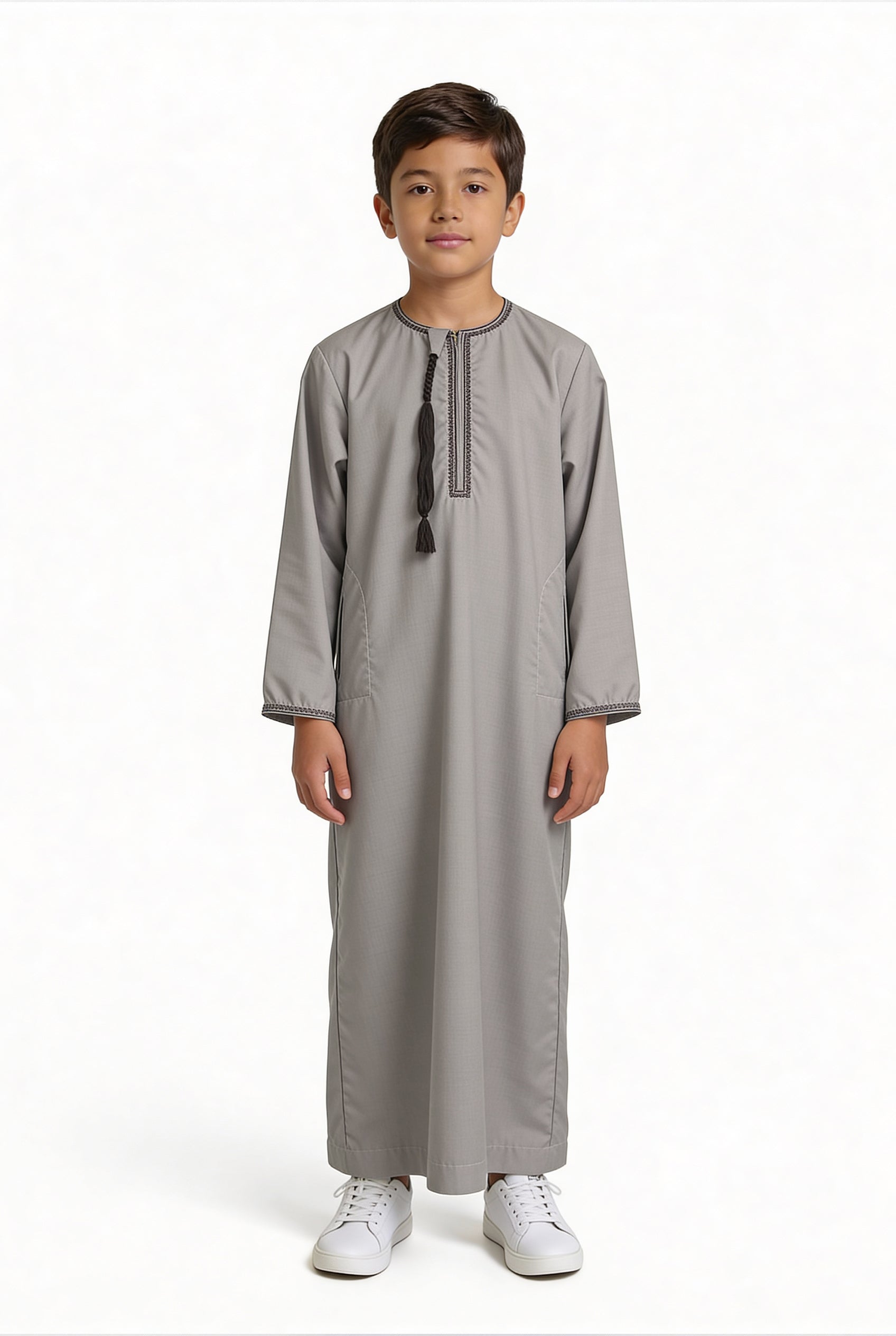 Omani Tasselled Thobe Oat 102 Col 5