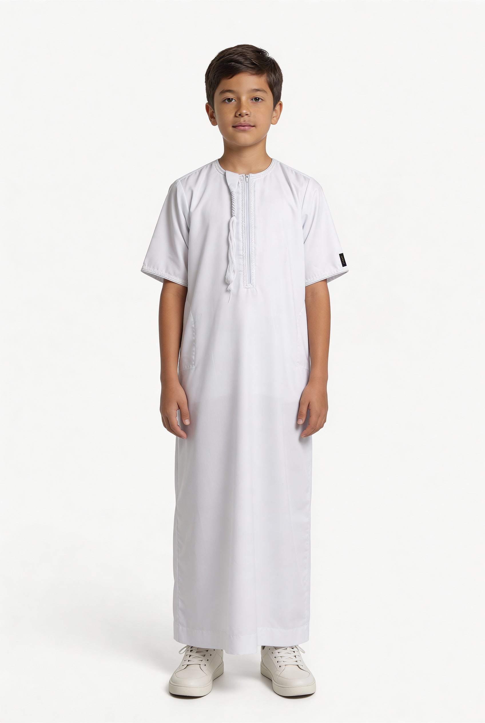 Boys Omani Tasselled Thobe White 103 Col 18