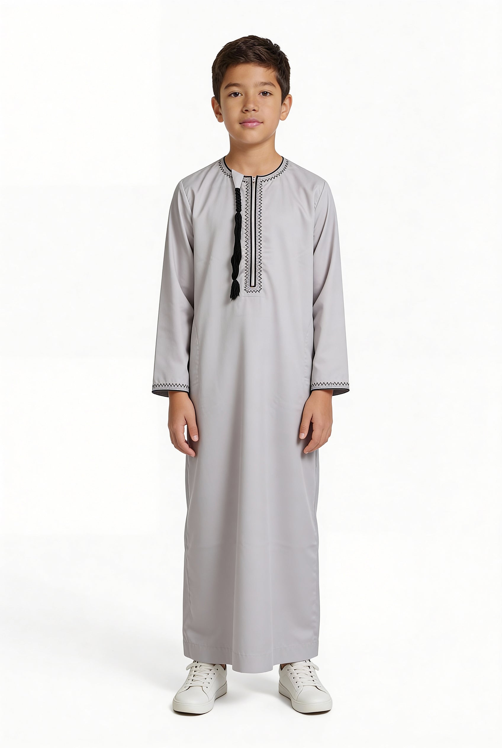 Boys Omani Tasselled Thobe Oat 104 Col 8