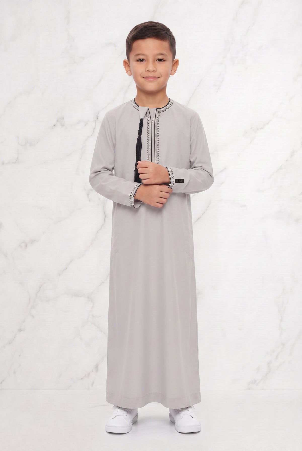 Boys Omani Tasselled Thobe Oat 104 Col 8