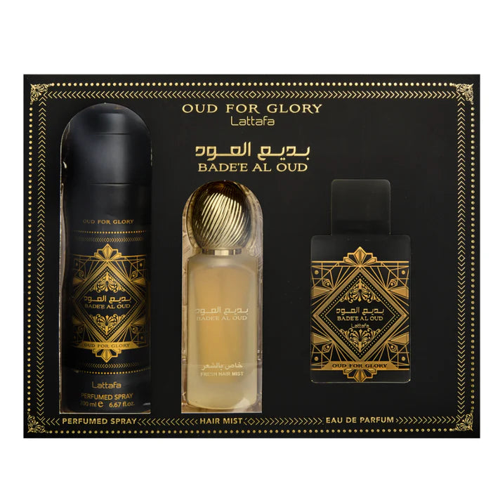 Lattafa Bade'e Al Oud For Glory Eau De Parfum Gift Set 100ml