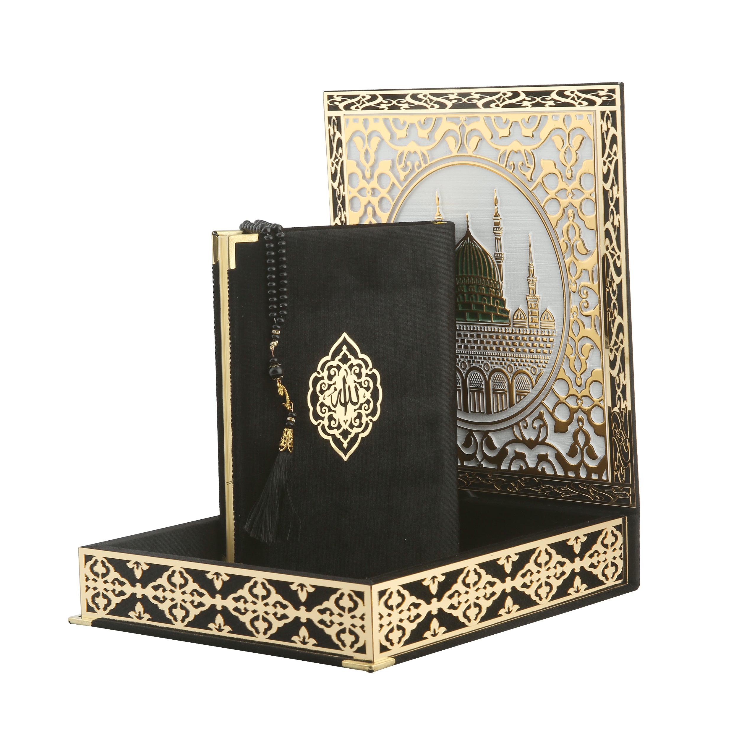 Lavish Kabah And Madinah Quran Gift Set 1057 Black