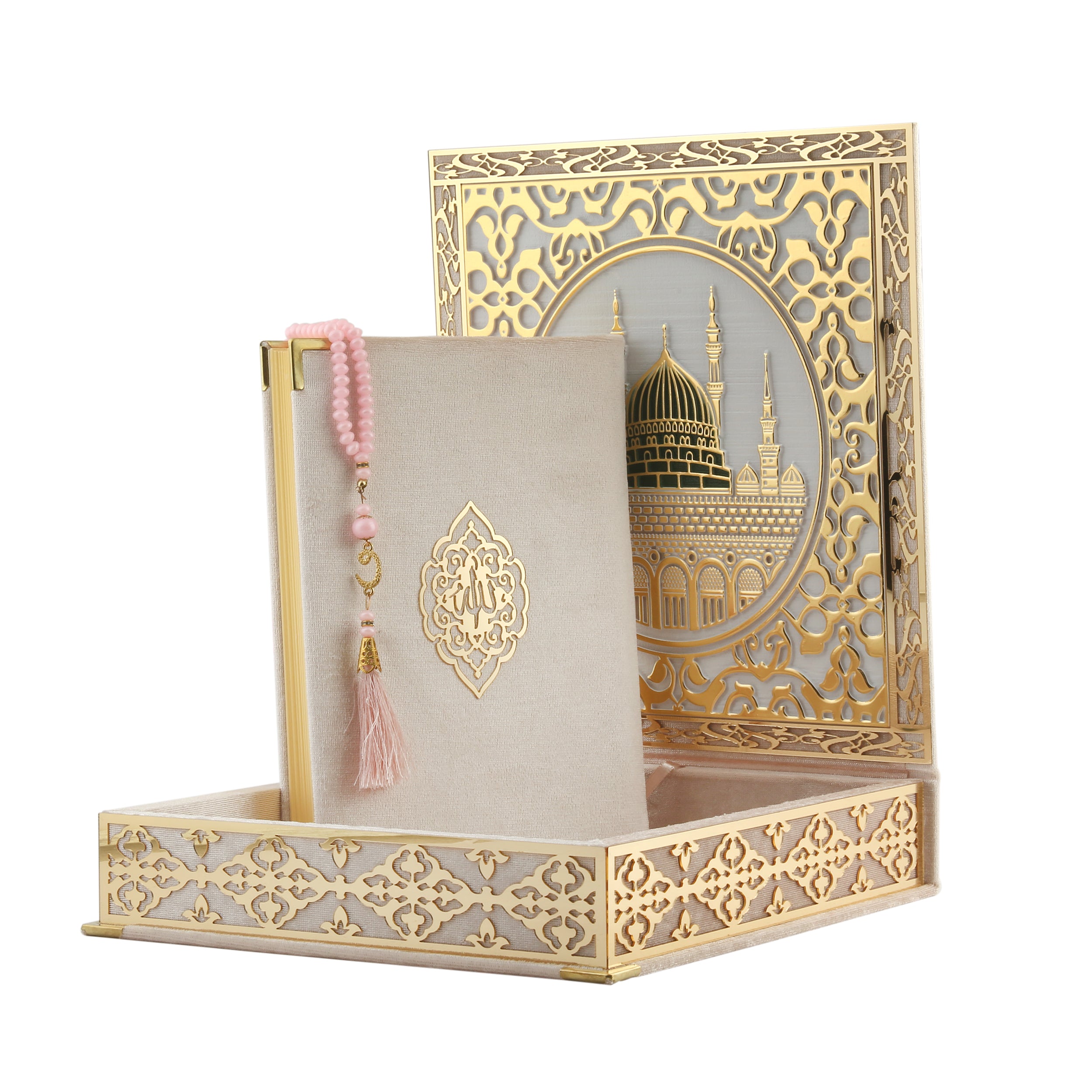 Lavish Kabah And Madinah Quran Gift Set 1057 Pink