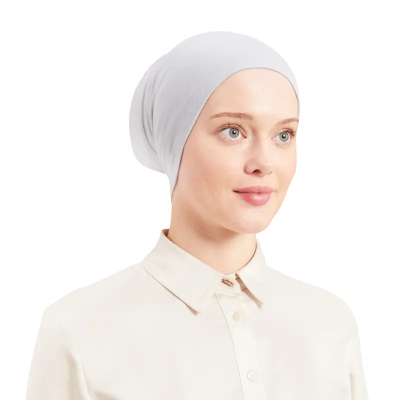 Loose Tube Cloud White Hijab Undercap