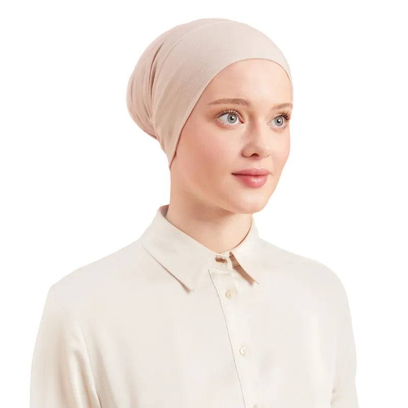 Loose Tube Coconut Cream Hijab Undercap