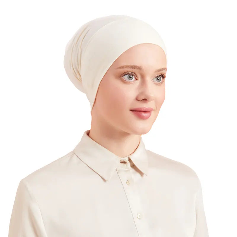 Loose Tube Ivory Cream Hijab Undercap