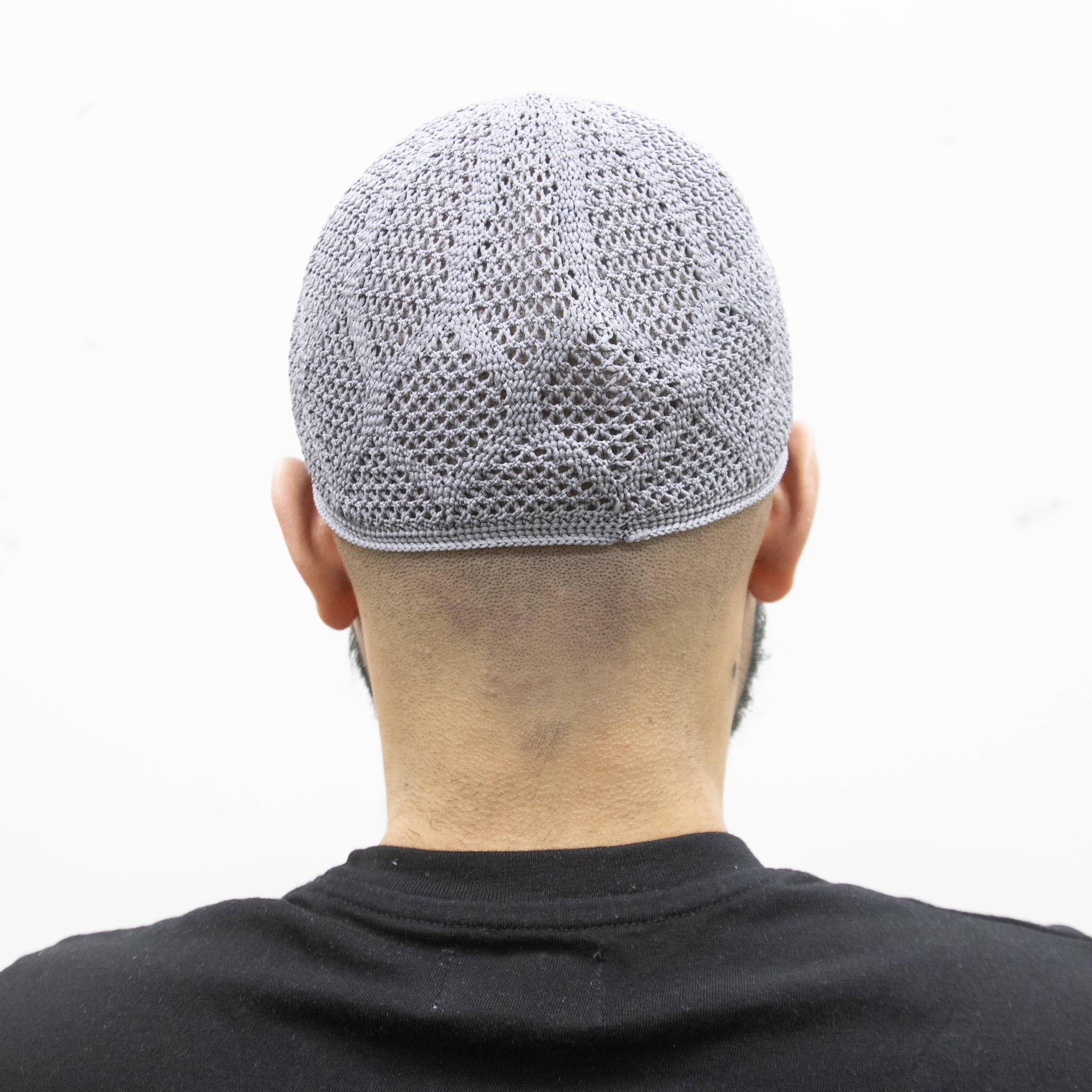 Mens Prayer Knitted Hat Dark Grey
