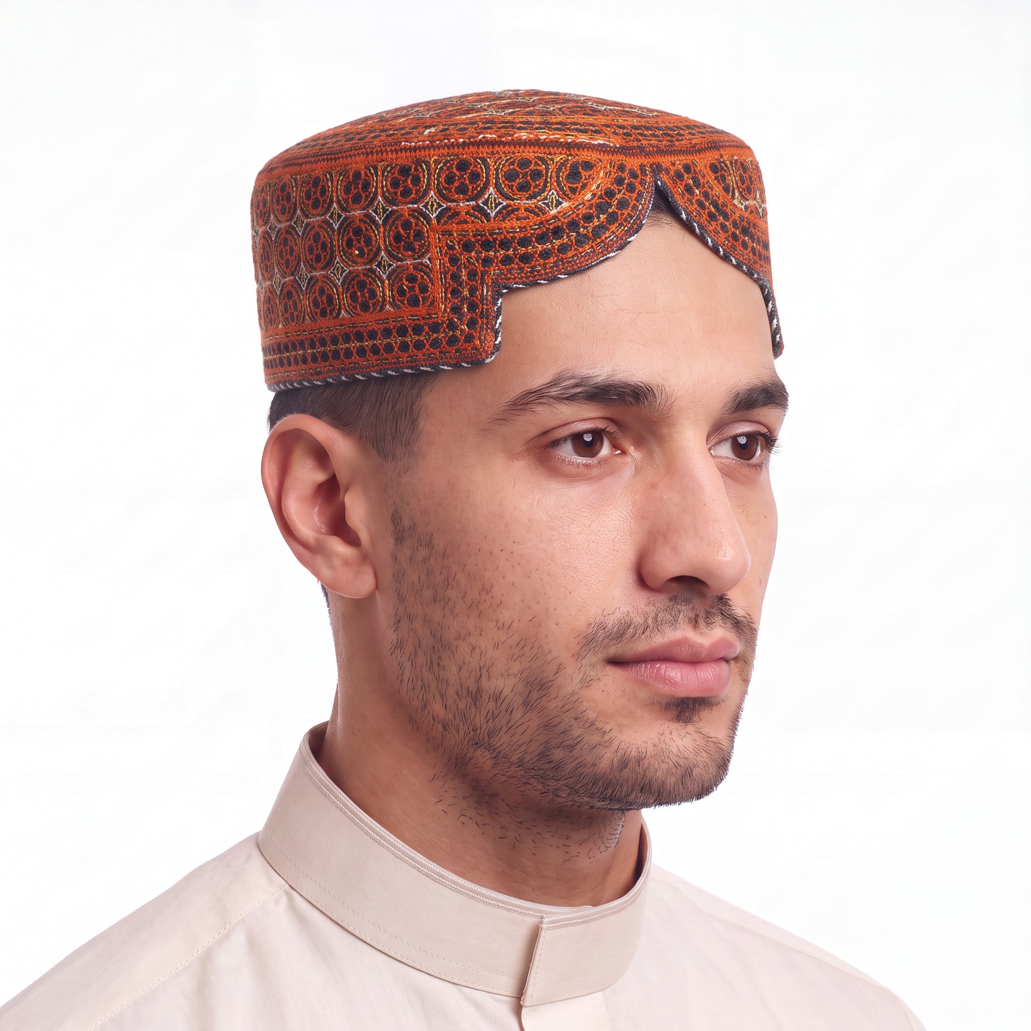 Arched Prayer Hat Orange