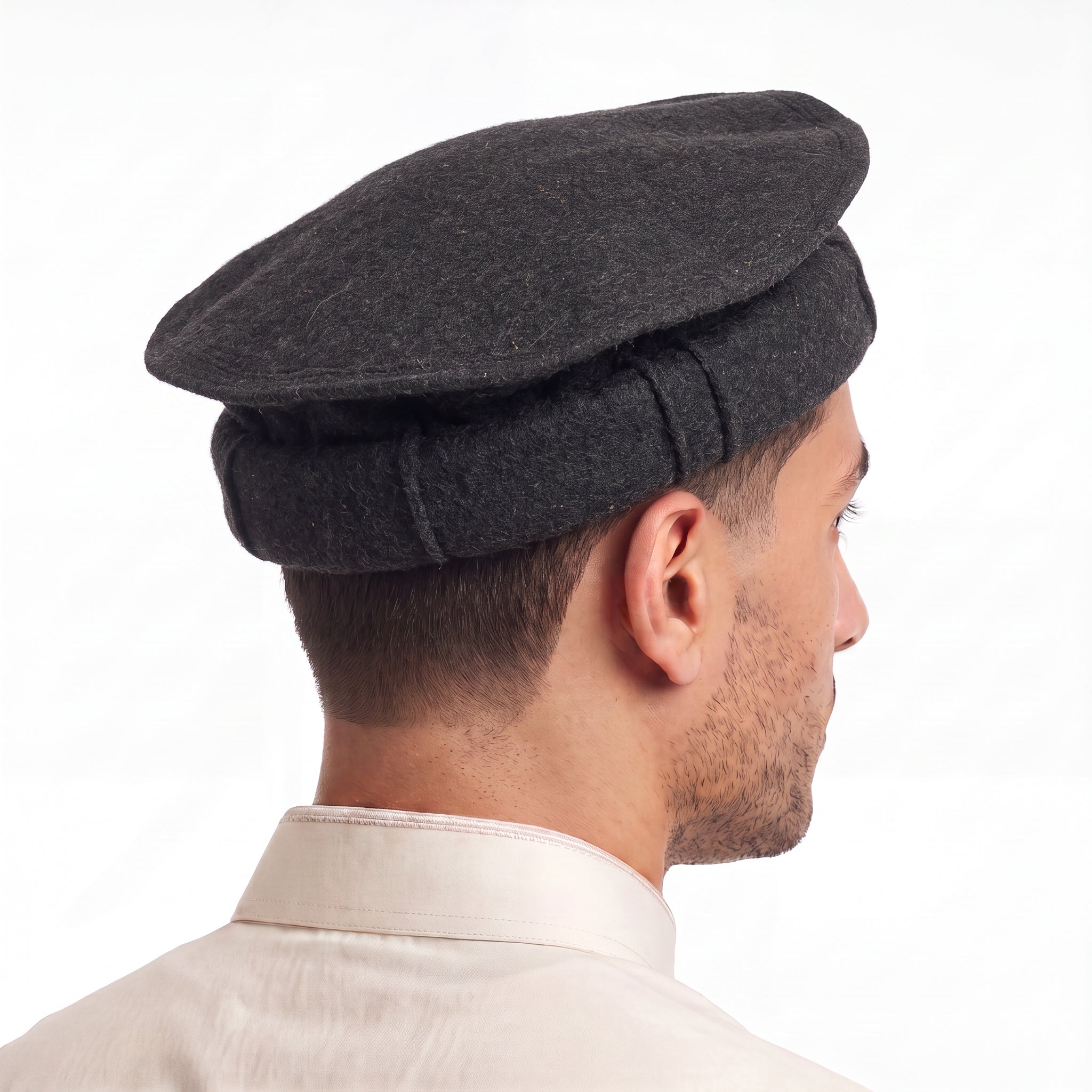 Traditional Pakol Hat Black