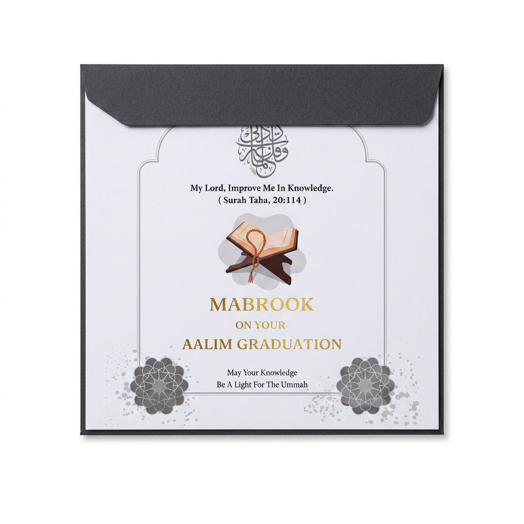 Mabrook Aalim Graduation Card