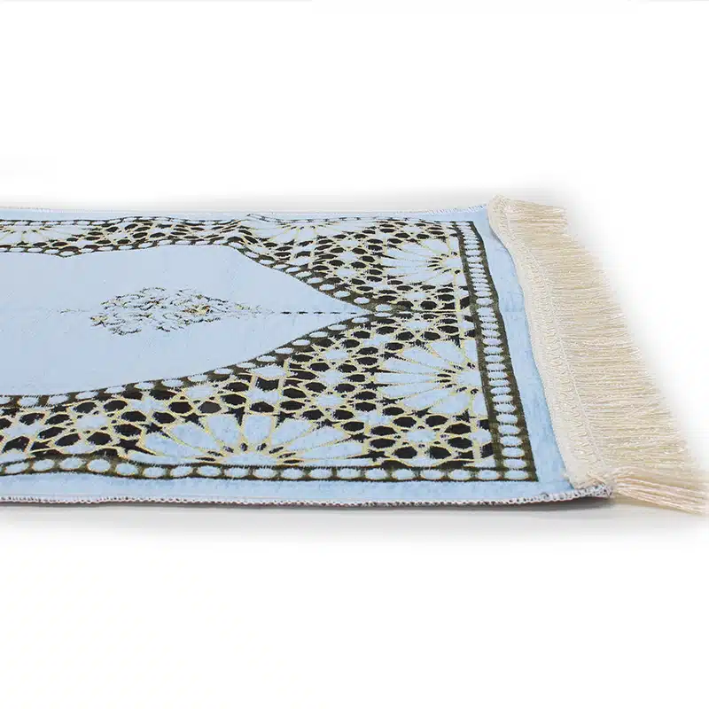 Kids Sky Blue Detailed Light Weight Prayer Mat