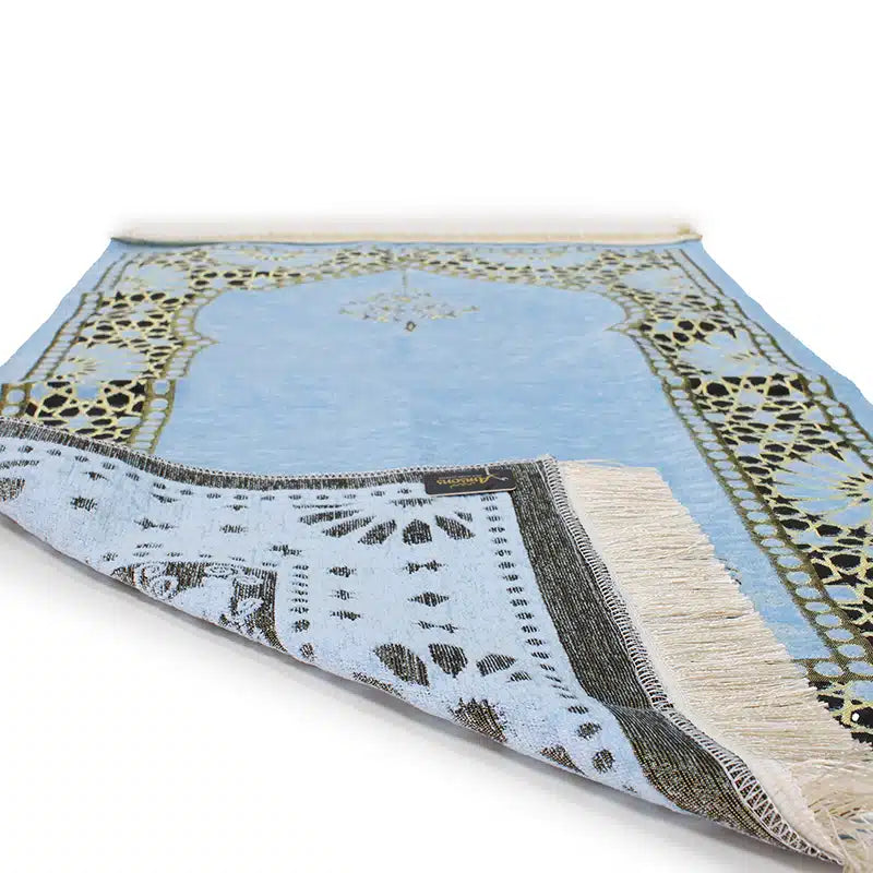 Kids Sky Blue Detailed Light Weight Prayer Mat