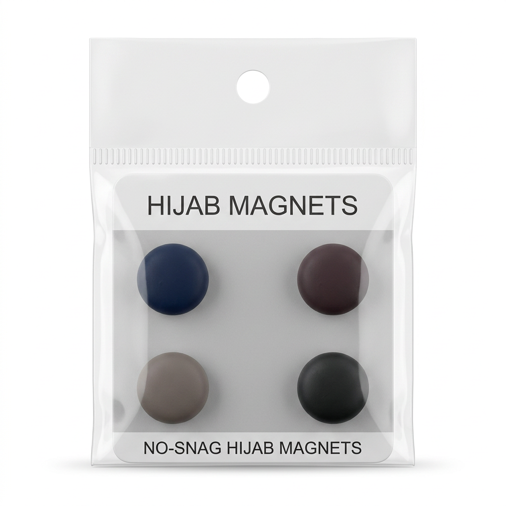Matte Multi Colour Hijab Magnets Pins - 4 Pack - 4