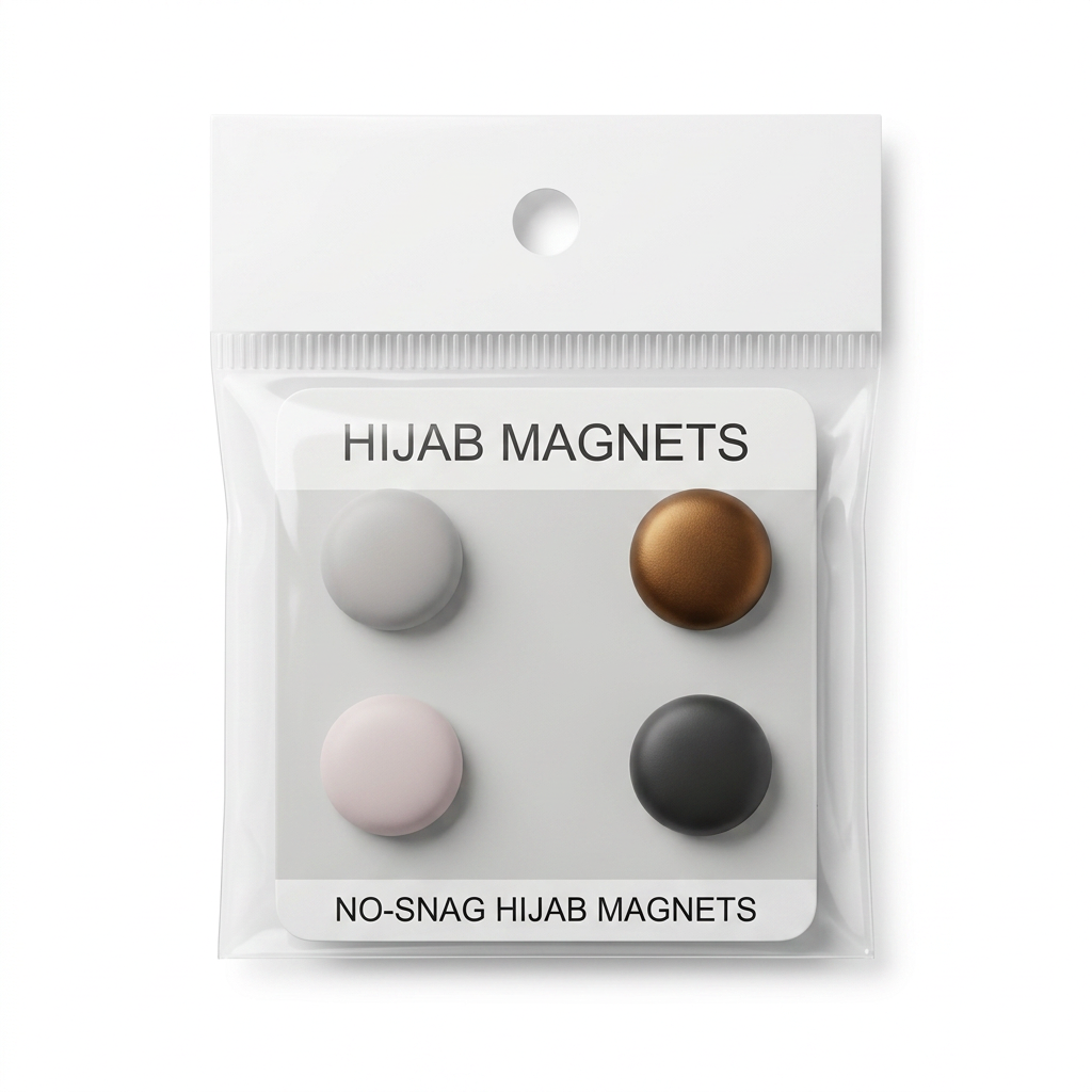 Matte Multi Colour Hijab Magnets Pins - 4 Pack - 5