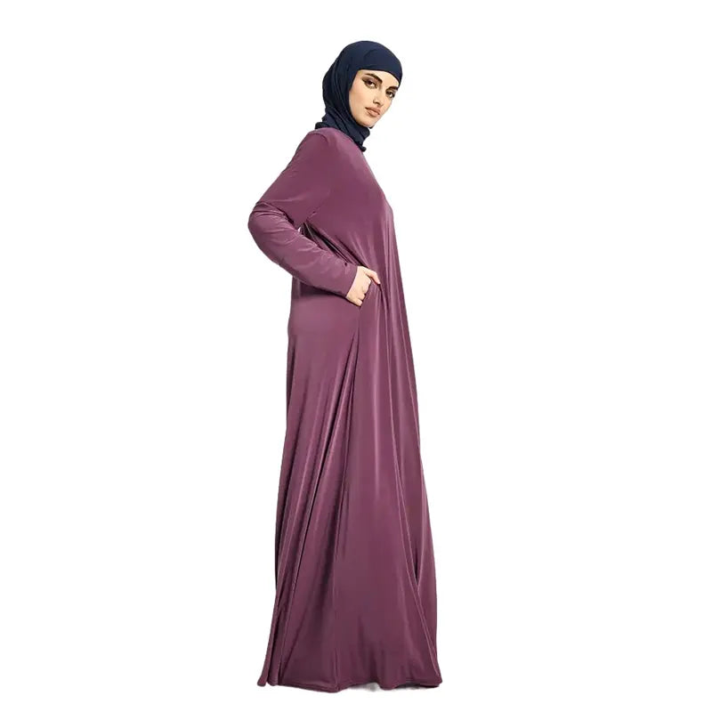 Jersey Mauve Abaya
