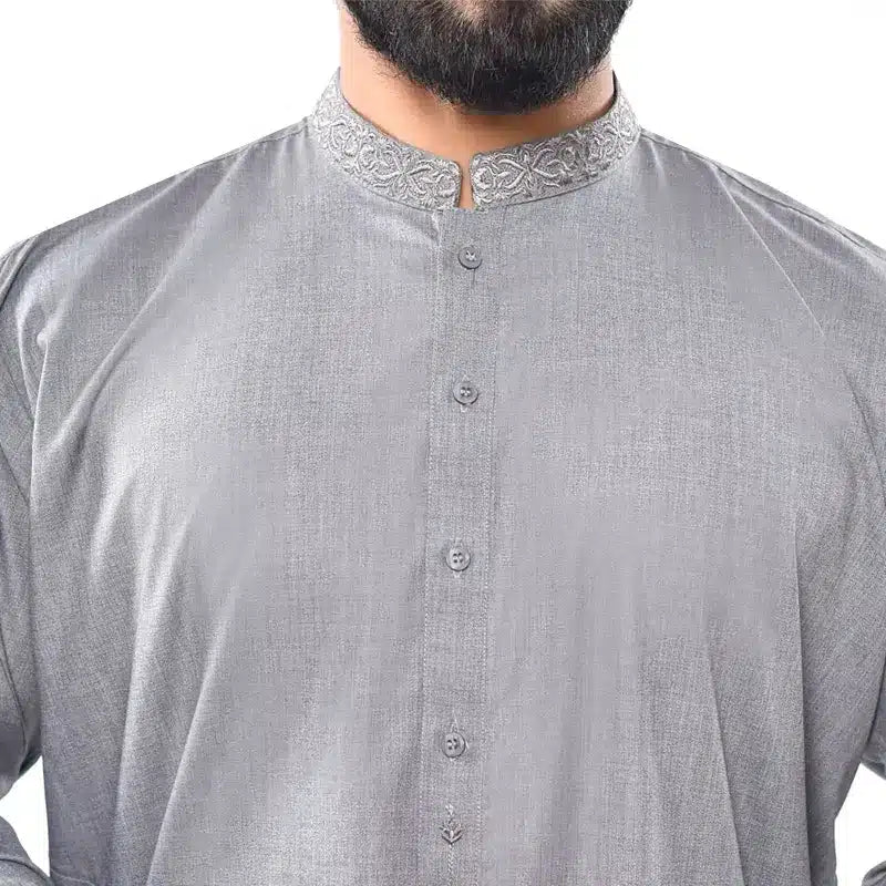 Men's Grey Shalwar Kameez 946-5