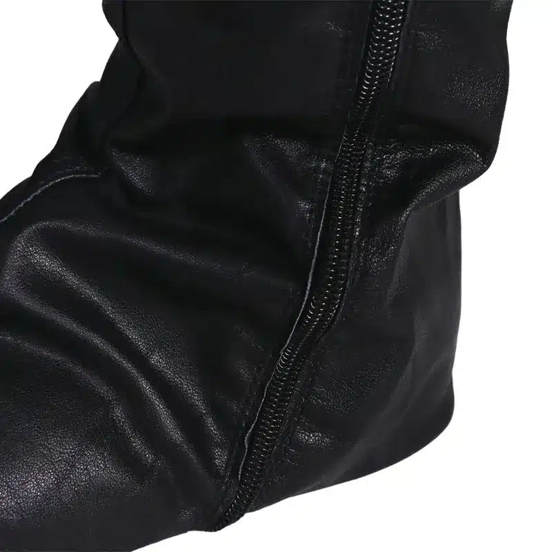 Men's Leather Socks Black