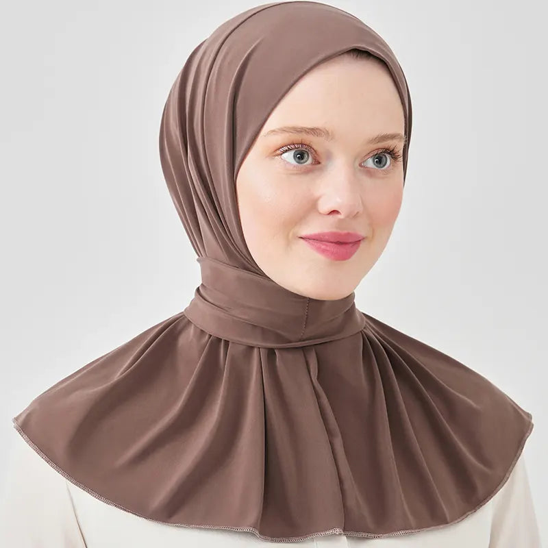 One Piece Hijab Brown