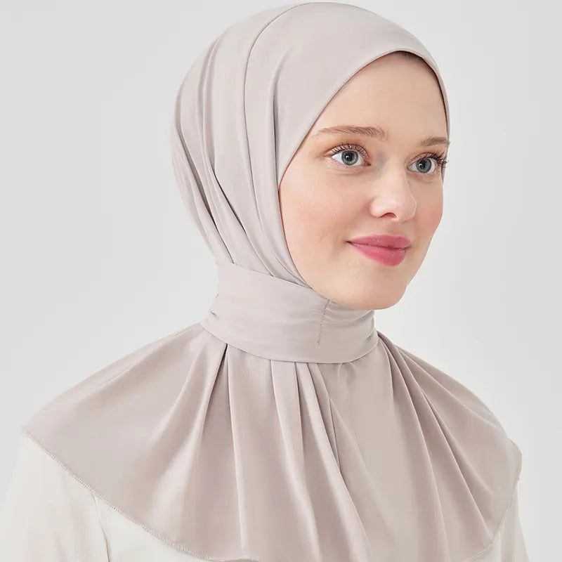 One Piece Hijab Linen White