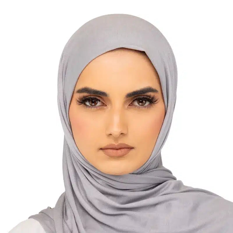 Elegant Jersey Hijab Silver