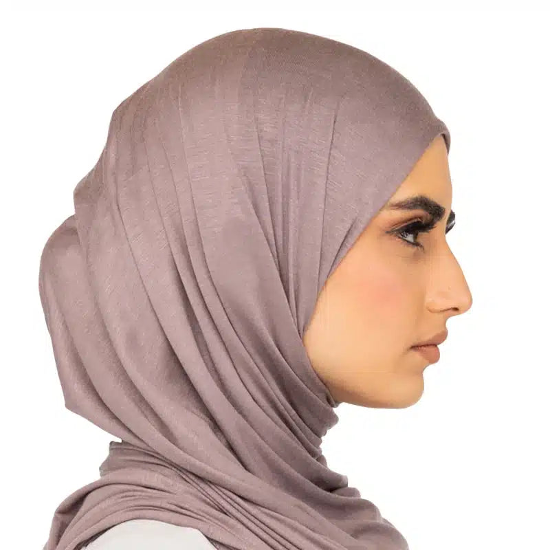 Elegant Jersey Hijab Pastel Mauve 46