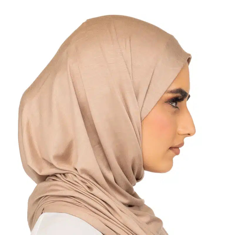 Elegant Jersey Hijab Tan 10