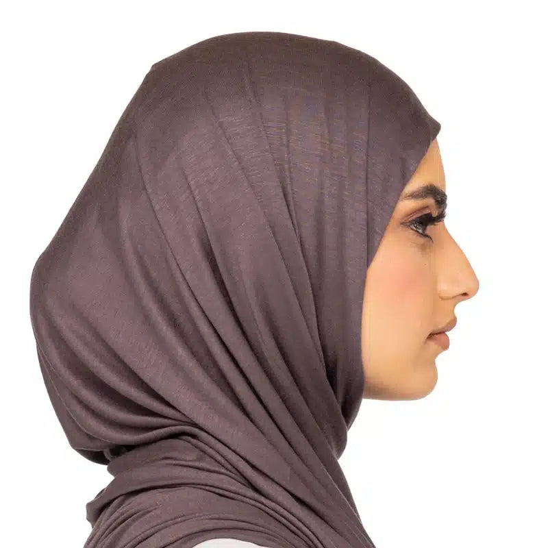 Elegant Jersey Hijab Umber Brown