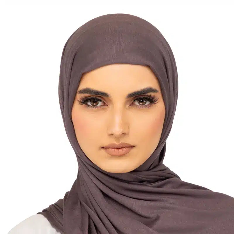 Elegant Jersey Hijab Umber Brown