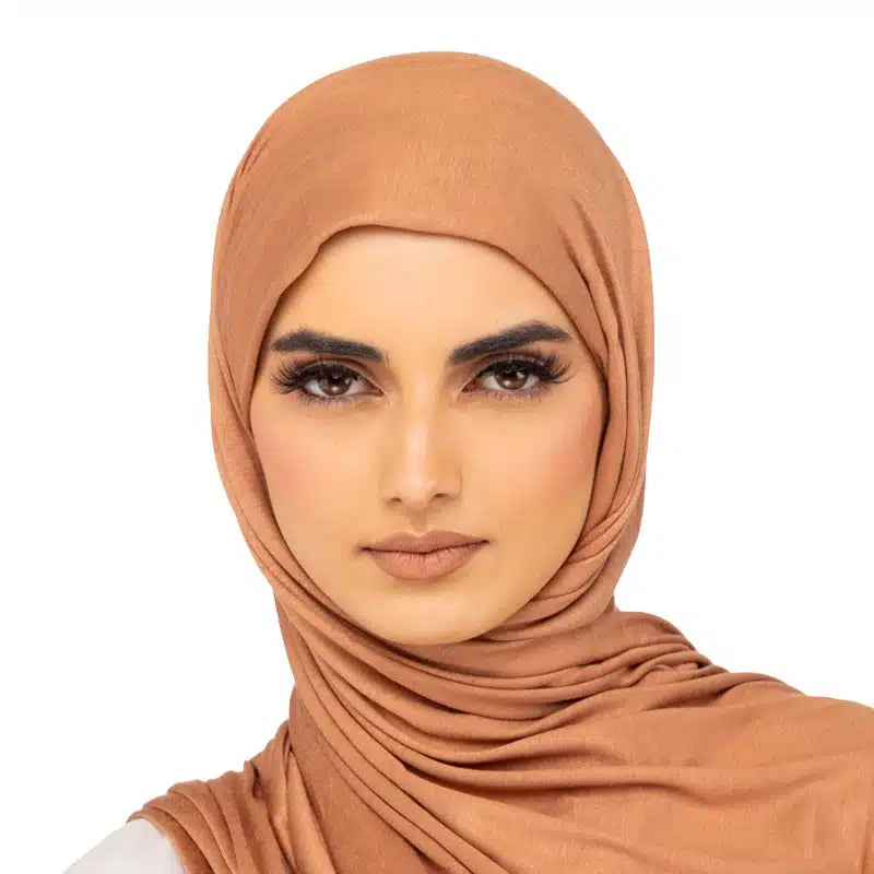 Elegant Jersey Hijab Sunburst Orange