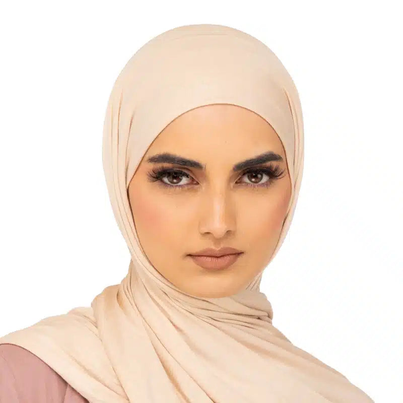 Elegant Jersey Hijab Butter Cream
