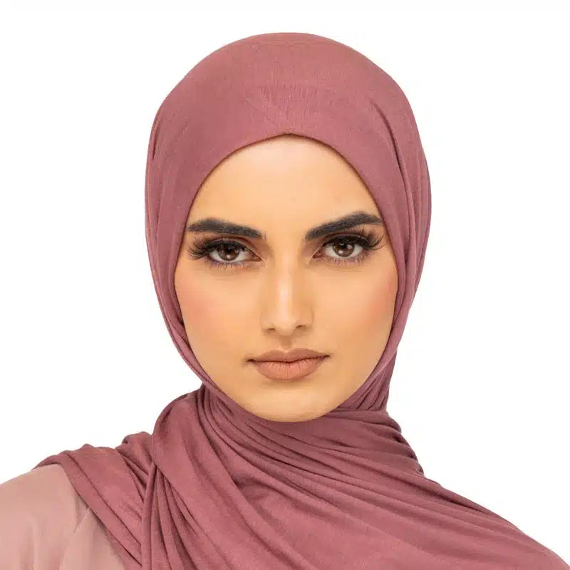 Elegant Jersey Hijab Coral