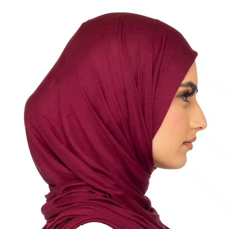 Elegant Jersey Hijab Pomegranate