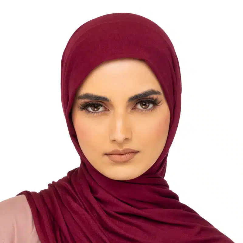 Elegant Jersey Hijab Pomegranate