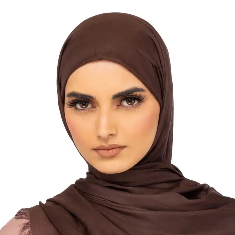 Organic Modal Hijab Walnut Brown